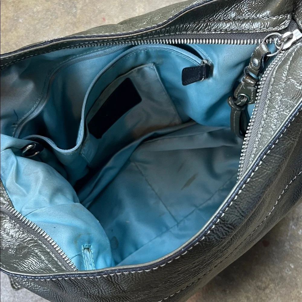 Vintage Coach Zoe Metallic Green Shoulder Bag - Picture 10 of 15